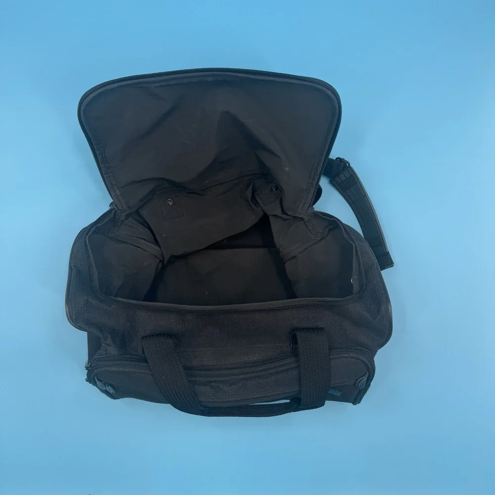 Ascot Black Nylon Duffle Bag Carry On Travel Gym Overnight Bag